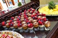 Pastry buffet. French sweets. Birthday buffet.Beautiful and tasty french sweets