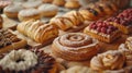 Pastry composition in bakery Royalty Free Stock Photo