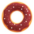 Pastry donut icon cartoon vector. Sugar doughnut Royalty Free Stock Photo