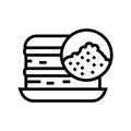 pastry flour line icon vector illustration