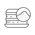 pastry flour line icon vector illustration