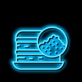 pastry flour neon glow icon illustration