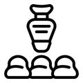 Pastry food icon outline vector. Icing nozzle