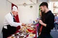 Pastry market stall at Vinum Alba, Italy