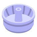 Pastry pot icon isometric vector. Dish bakery