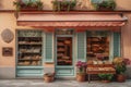 Pastryshop front view, created with generative AI