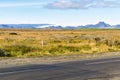 pasture near Biskupstungnabraut road in Iceland Royalty Free Stock Photo