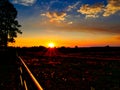 Pasture Sunset at Echo Basin Royalty Free Stock Photo