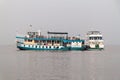 PASUR, BANGLADESH - NOVEMBER 14, 2016: Tour boats on Pasur river, Banglade