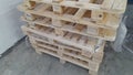 Pasuruan, 9 April 2022 : Stack pallets for industrial and transportation supply chains Royalty Free Stock Photo
