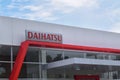 DAIHATSU sign. A Daihatsu logo in the building Royalty Free Stock Photo