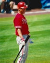 Pat Burrell Philadelphia Phillies questions an umpires call. Royalty Free Stock Photo