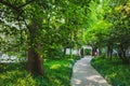 Pat leading to gate in park near West Lake, Hangzhou, China Royalty Free Stock Photo