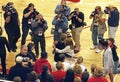 Pat Summit and C. Vivian Stringer Hug in Piscataway, NJ