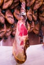 Pata negra prized spanish ham saragossa spain Royalty Free Stock Photo