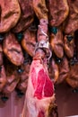 Pata negra prized spanish ham saragossa spain Royalty Free Stock Photo