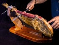 Pata negra serrano ham cutting knife