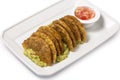 Patacon con guacamole Royalty Free Stock Photo