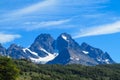 Patagonia glacier and rocky mountain