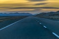 Patagonia Landscape Sunset Scene, Argentina Royalty Free Stock Photo