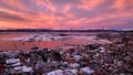 Patagonia Sunrise At Ushuaia In Patagonia Argentina. Royalty Free Stock Photo
