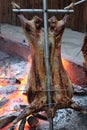 Patagonian lamb barbecue Royalty Free Stock Photo