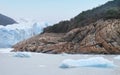 Patagonian landscape. Glacier detail and rocks. Argentina Royalty Free Stock Photo