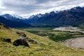 Patagonian Landscape in the National Park Los Glaciales in Patagoni Royalty Free Stock Photo