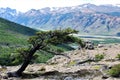 Patagonian Landscape in the national Park Los Glaciales Royalty Free Stock Photo