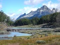 Patagonian landscape in tierra del fuego in argentina