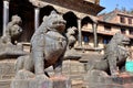 Stone Lion at Patan Durbar Square