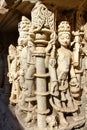 PATAN, GUJARAT, INDIA: Rani ki Vav stepwell with ornate carvings on walls