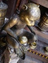 Golden monkey sculpture inside Hiranya Varna Mahavihar. Golden Temple. Patan, Kathmandu. Nepal