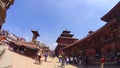 PATAN, NEPAL - April 13, 2018: People going at street in Patan, ancient city in Kathmandu Valley. Royalty Free Stock Photo