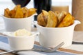 Patatas Bravas with Garlic Mayonnaise Royalty Free Stock Photo