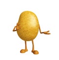 Patato character with best sign Royalty Free Stock Photo