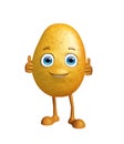 Patato character with thumbs up pose Royalty Free Stock Photo