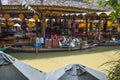 Pataya, Thailand May 13, 2018, Floating Market in holidays,tourism are travel to famous floating market and cultural tourist