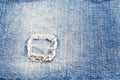 Patch blue jeans Royalty Free Stock Photo