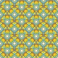 Patch Boho Flower Seamless Pattern. Mandala patchwork,