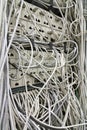 Patch cords and network switch Royalty Free Stock Photo