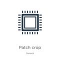 Patch crop icon vector. Trendy flat patch crop icon from general collection isolated on white background. Vector illustration can Royalty Free Stock Photo