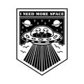 Patch `I need more space` with UFO and aliens