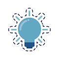 patch of light bulb invention isolated icon Royalty Free Stock Photo