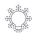 patch of light bulb invention isolated icon Royalty Free Stock Photo