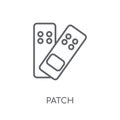 Patch linear icon. Modern outline Patch logo concept on white ba