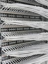 Patch panel of the 6th category Royalty Free Stock Photo