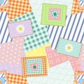 Patch seamless pattern. Vector