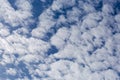 Patch of sky with floccus clouds at autumn day Royalty Free Stock Photo