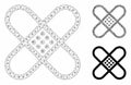 Patch Vector Mesh Network Model and Triangle Mosaic Icon Royalty Free Stock Photo